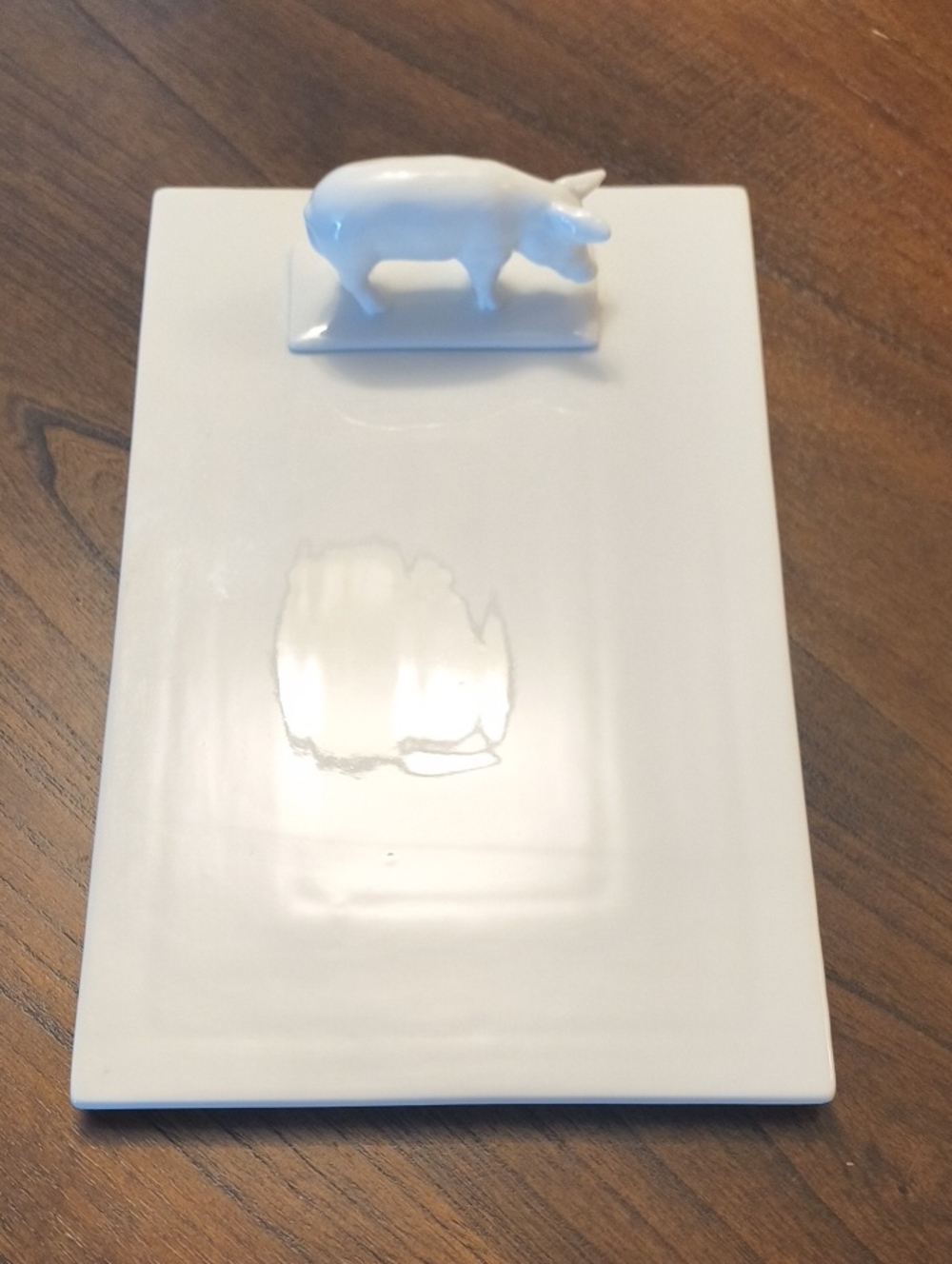 White Ceramic Pig Cheese/Serving Board